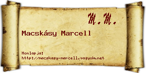 Macskásy Marcell névjegykártya